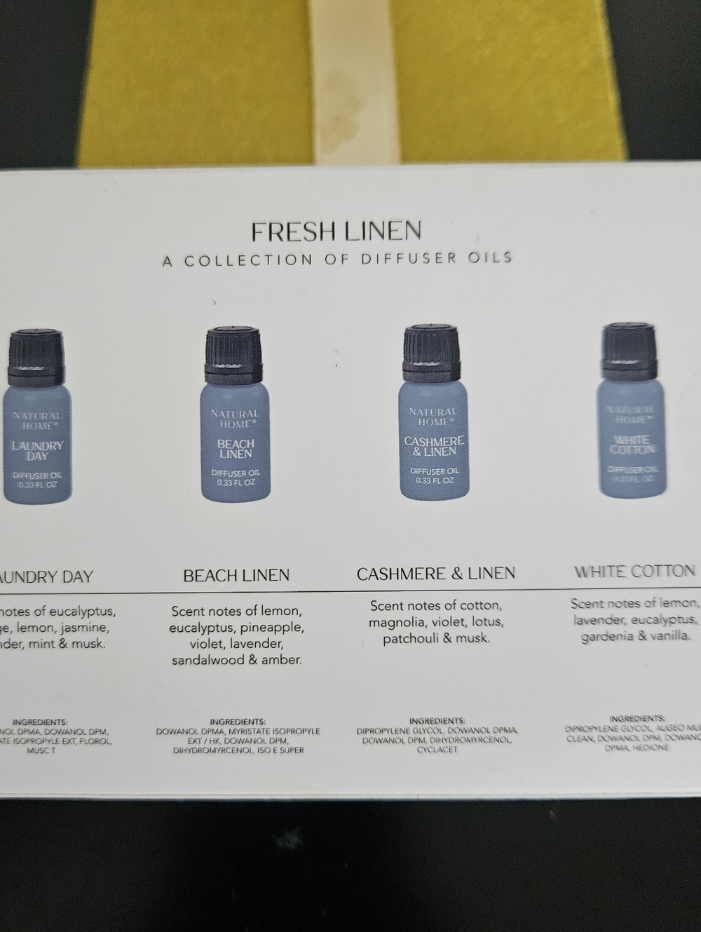 Sand & Fog Fresh Linen Diffuser Oils Set. 4 Bottles (10 ml Each)